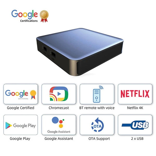 Xwave G24K Smart tv box sa Google,Netflix sertifikatom/Android 12/2GB/32GB/QuadCore/HDMi/RJ45/Wif 