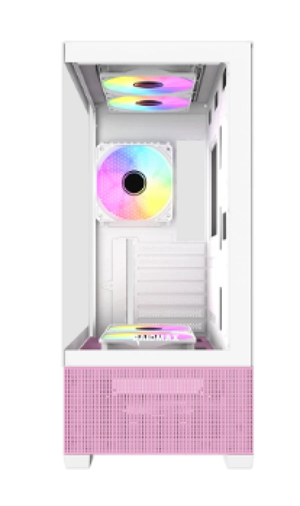 Kuciste Raidmax Infinita I802 AirGlass5x 120mm RGBPINKi802APKS