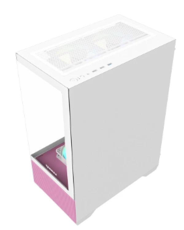 Kuciste Raidmax Infinita I802 AirGlass5x 120mm RGBPINKi802APKS