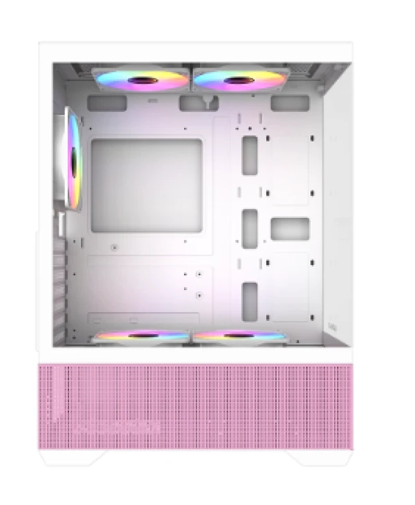 Kuciste Raidmax Infinita I802 AirGlass5x 120mm RGBPINKi802APKS