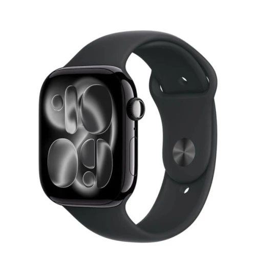 Apple Watch S11 GPS 42mm Jet Black Aluminium Case with Black Sport Band - S/M meqt4rk/a