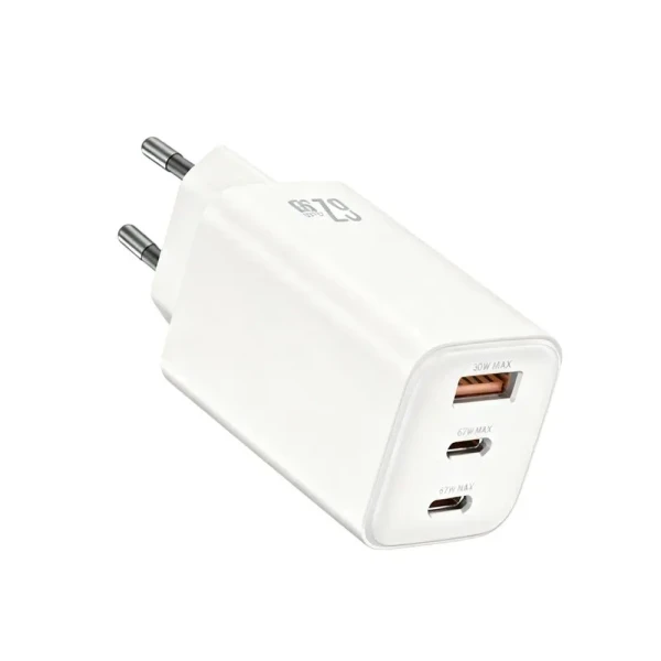 Kućni punjač Usams 67W USB-A USB-C beli