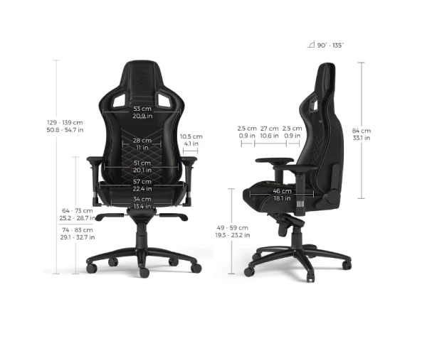 NOBLECHAIRS EPIC Gaming stolica crno-zlatna 