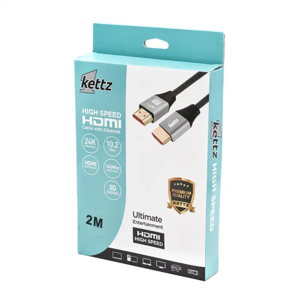 Kettz HDMI Kabl HK-K020M Premium V1.4 gold 2m 4K30Hz 19+1