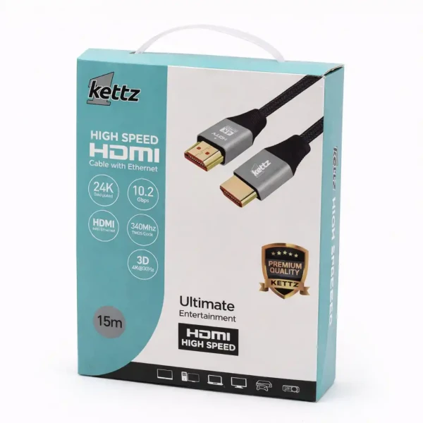 Kettz HDMI Kabl HK-K150M Premium V1.4 gold 15m 4K30Hz 19+1