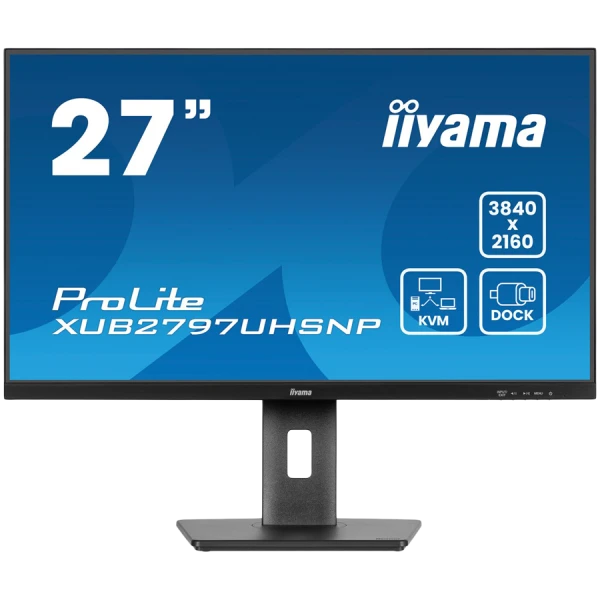 27'' IPS-panel, 3840x2160 UHD, USB-C Dock (96W PD, LAN, DP-OUT, USB 3x3.2+1xC(15W)), 4ms, 15cm height adj. stand, 350cdm2, HDMI, DisplayPort