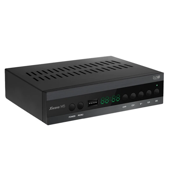 Xwave M5 DVB-T2 Set Top Box,LED,scart,HDMI,RF in-out,USB,media player,metalno kućište 