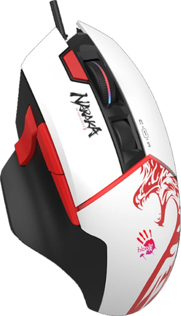 A4-W95 ULTRA NARAKA Bloody RGB Gejmerski mis, 2000Hz/100-20.000 DPI, White USB 135mm