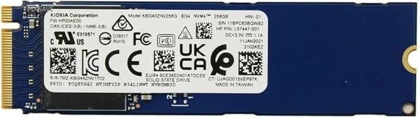 SSD M.2 NVME 256GB Kioxia KBG40ZNV256G 2280