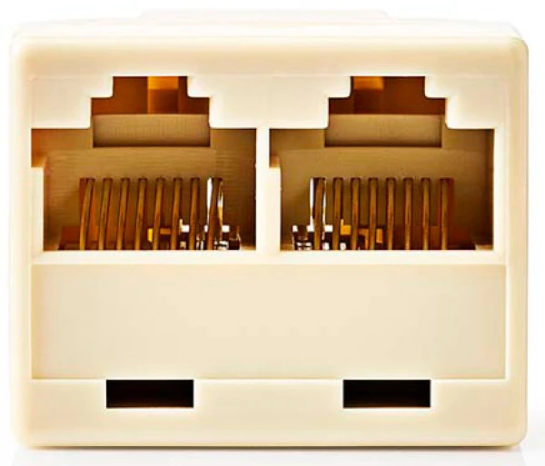 CTGB90991IY, Tele. mrežni razdvojnik (spliter), ulaz RJ45 ženski, izlaz 2x RJ45 ženski, pozlacen, PV