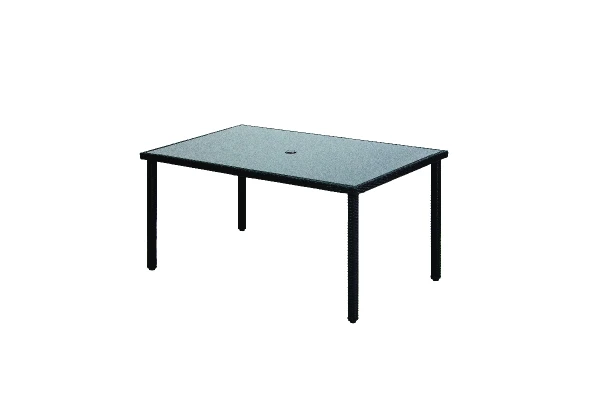 Baštenski sto od ratana – crni Atlantic 