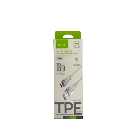 Bavin kabl 18W 1m type-A na Micro bela - CB385 ( 90132 )