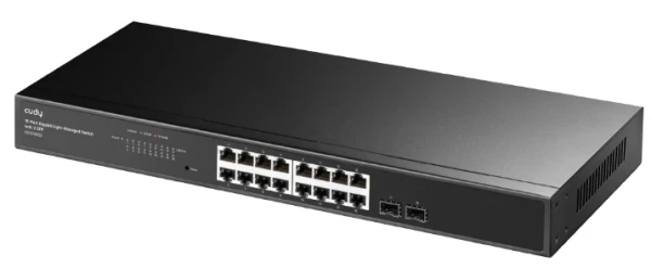 Cudy GS1016ES2,16-Port Gigabit Light-Managed Switch with 2 SFP,10/100/1000 Mbps