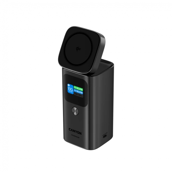 CANYON Qi2 magnetic power bank OnPower 150 15000mAh Aluminium Dark grey ( CNS-CPB150DG ) 