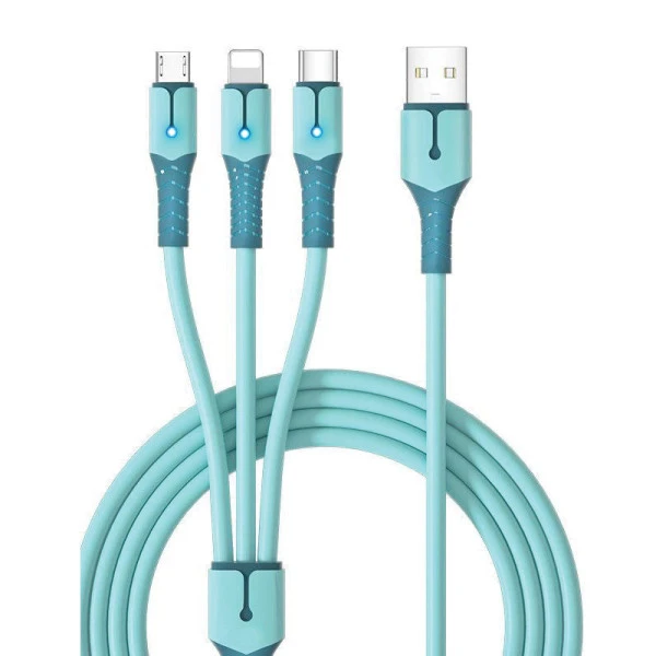 Xwave USB Kabal 3 in1 TIP-A-micro/C/Lighting 65W 1.5m (usbA,usbC,Iphone,Micro),led indikacija pvc 