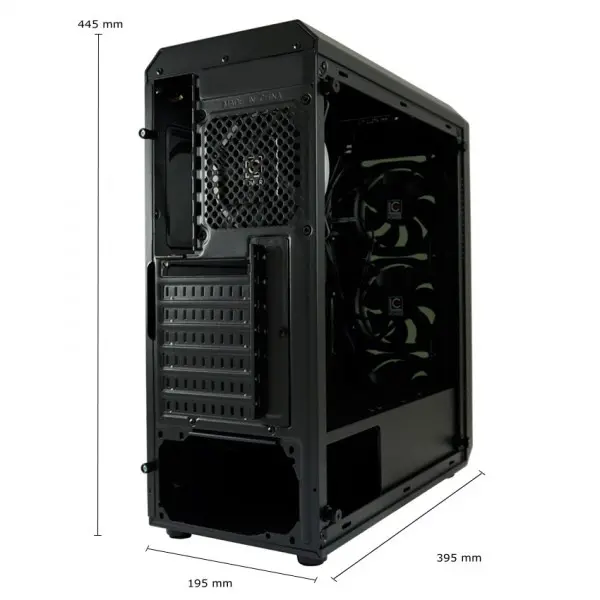 Tower LC Power Gaming 703B-ON Quad-Luxx 2xUSB3.0/1xUSB 2.0 Black