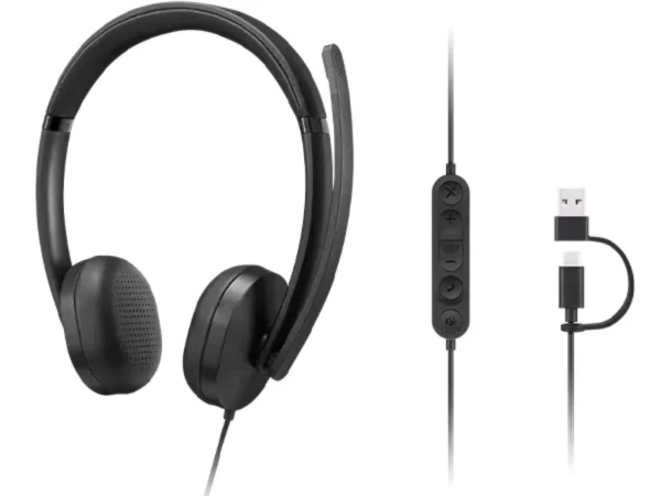 Slušalice LENOVO VoIP Headset 5000 žicne Teamscrna' ( '4XD1R88995' ) 