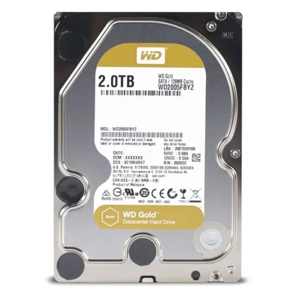 HDD WD 2TB WD2005FBYZ SATA3 128MB Gold 