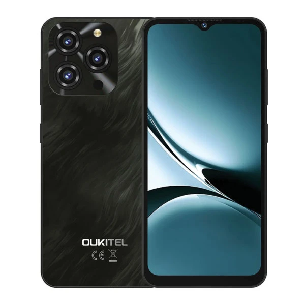 Oukitel C3 black Smart phone4G/Quad-Core/6.52''HD/128GB/4+12GB/13M/5MP/5000mAh/Android 14 