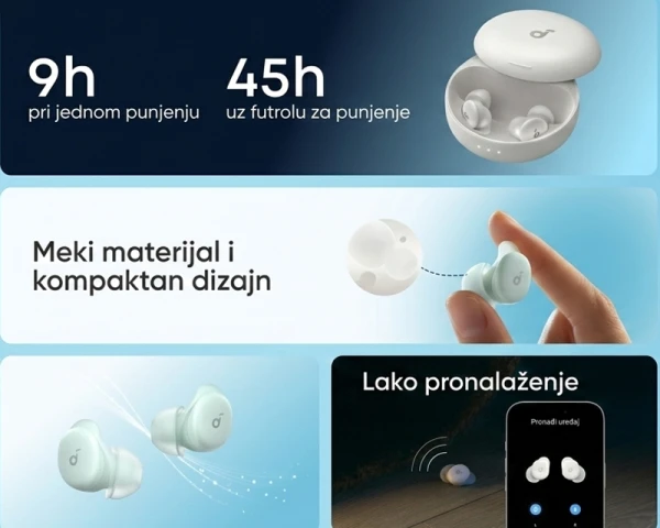 ANKER Soundcore Sleep A30 Noise Masking BT bežične bubice bele 