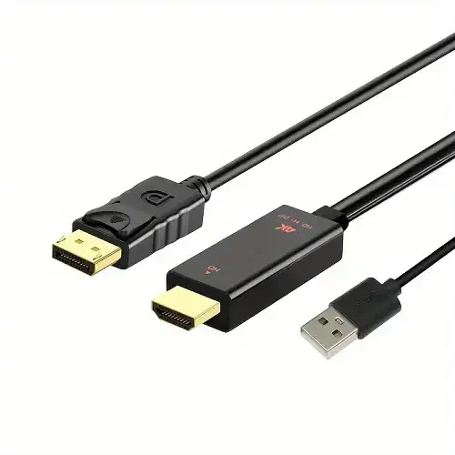HDMI M. na Displayport M. Kabl 1.8m Kettz H2DP-K180 4K 60Hz