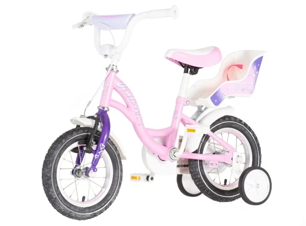 Dečija bicikla Visitor princess 12v-brakepomoćni točkićibelo-roza