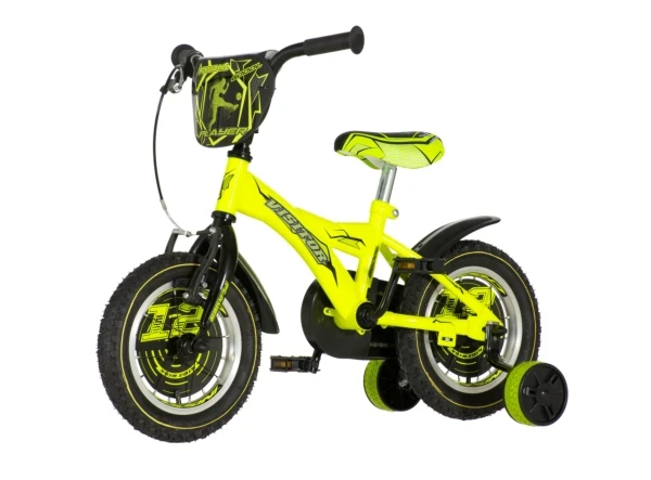 Dečija bicikla Visitor player12v-brakepomoćni točkićineon žuta