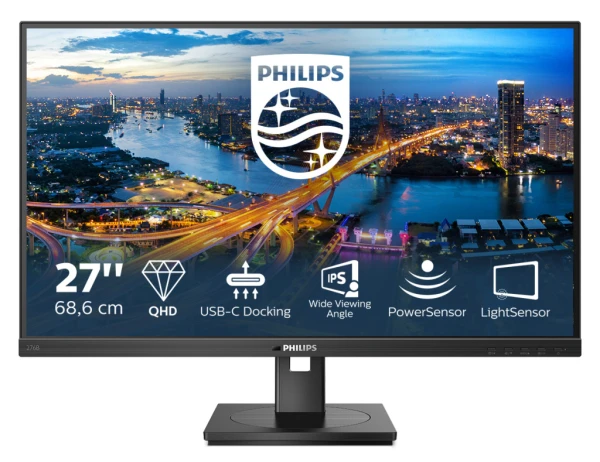 Monitor PHILIPS 276B100 27''IPS2560x144075Hz4ms GtGHDMI,DP,USB C,LANPivot,visinaVESAcrna' ( '276B100' ) 