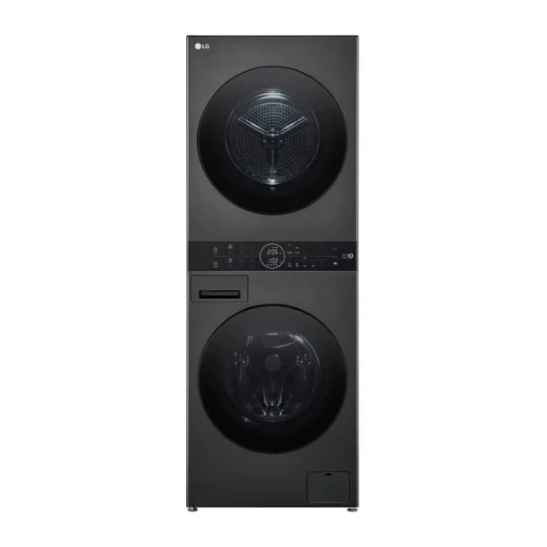 LG WashTower™, 12/10 kg, max. 1400 obrtaja/min., Steam™, TurboWash™360, kondenzator sa automatskim čišcenjem, ThinQ™ WiFi funkcija - Crna (