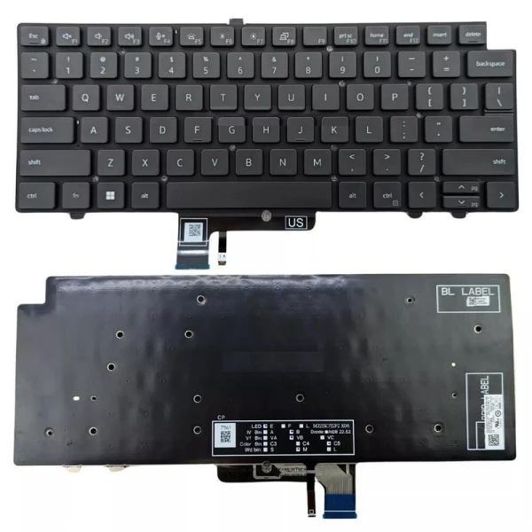 Tastatura za laptop Dell Latitude 7340 P178G 7440 P174G 7640 P126F mali enter, backlight
