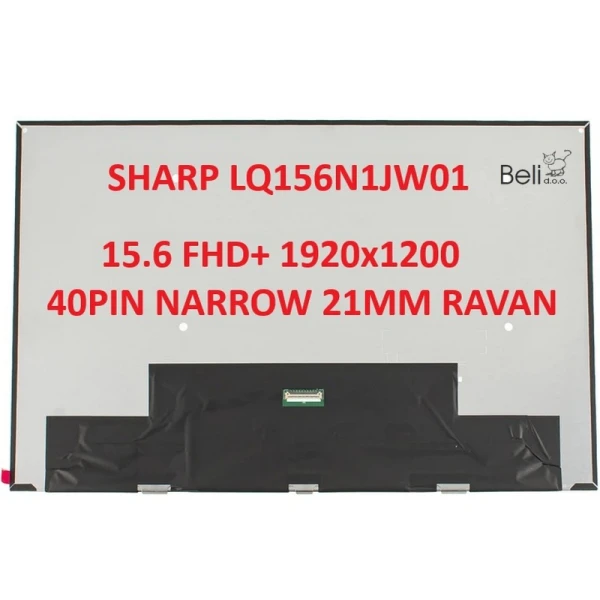 LED ekran za laptop 15.6 SLIM 40pin narrow 21mm FHD+ IPS KRAĆI bez kacenja RAVAN