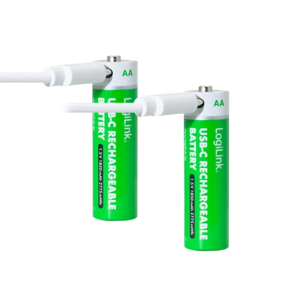 Logilink punjiva baterija AA 1.5V 1850 mAh / 2775 mWh, type c, 2 kom
