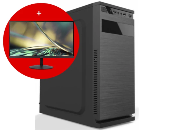 GSTORE OFFICE PC Intel i3 12100 16GB 500GB 3Y + Monitor 24 inča 24E2N1100LB