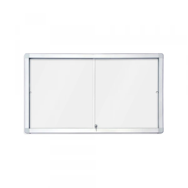 Tabla oglasna Rocada 8xA4, bela magnetna, klizna vrata, 94 x 68