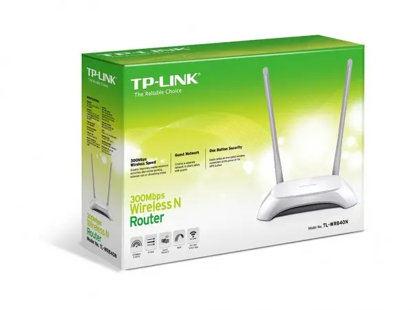 Wireless Router TP-Link TL-WR840N 300Mbps/ext2x5dB/2,4GHz/1WAN/4Lan/USB