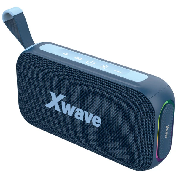 Xwave B Nice light blue Bluetooth zvučnik v5.3/TWS/16W/USB-C/Aux-Line In/2400mAh 