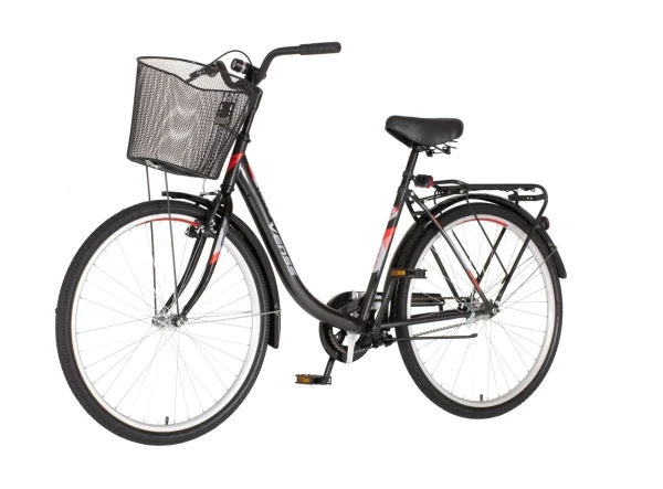 Bicikla Venssini city Venecija 26 V-BRAKE sa korpom siva