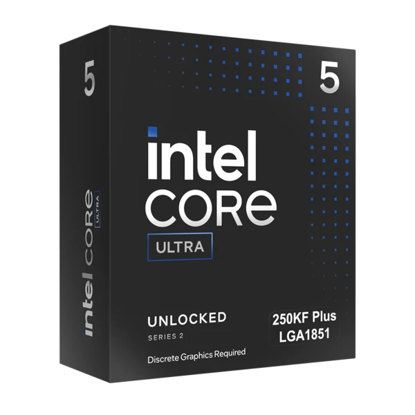 Intel Core Ultra 5 Processor 250KF Plus, 18 cores (30M Cache, up to 5.3 GHz) Box - LGA 1851 ( BX80768250KF ) 