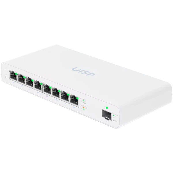Ubiquity Switch (8) GbE RJ45 ports with 27V passive PoE output,1 SFP port ( UISP-S-EU )