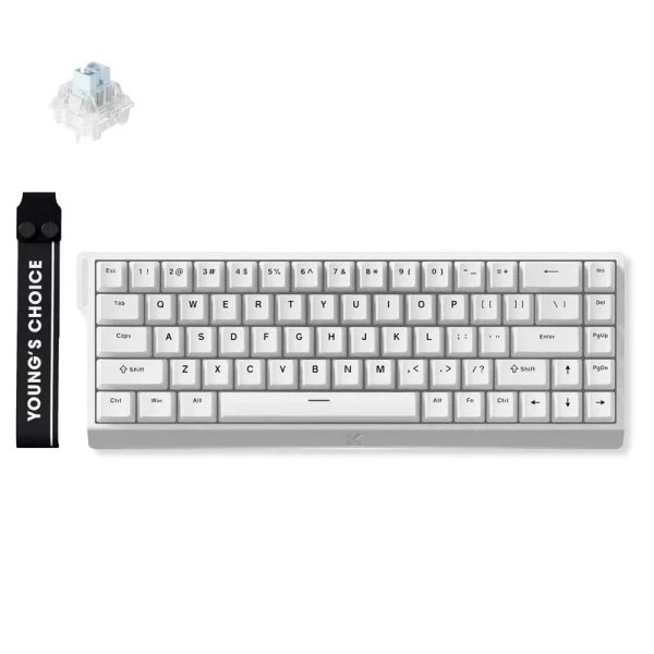Gaming tastatura MCHOSE Ace 68 White No RGB Ice Blue Magnetic switch