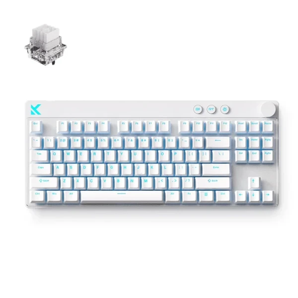 Gaming tastatura MCHOSE Mix 87 White Mount Tai Magnetic switch GT