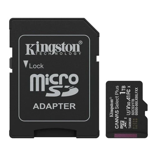 Micro SD Card 1TB Kingston + SD adapter SDCS3 1TB class 10