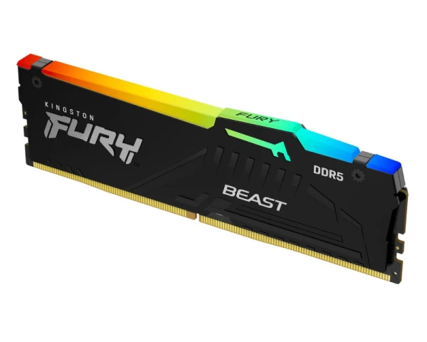 KINGSTON DIMM DDR5 32GB 5600MT s KF556C40BB2A-32 FURY Beast RGB Black
