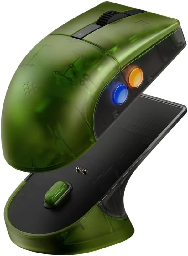 Bežični gaming miš 8BitDo Retro R8 Tri-mode PAW 3395 Transparent Xbox green + Dock