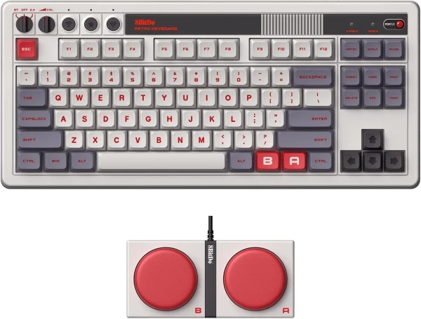 Bežična tastatura 8BitDo Retro 87 mehanička RGB N Edition + Dual Super Buttons