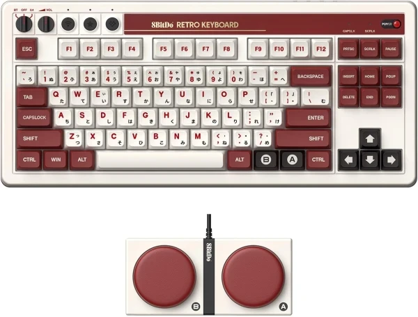 Bežična tastatura 8BitDo Retro 87 mehanička Fami Edition + Dual Super Buttons