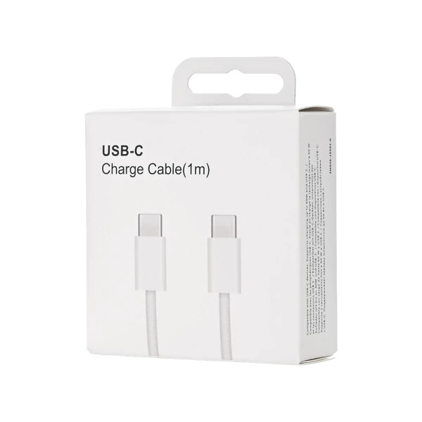 Data kabl L za iPhone 15-17 60W Type C na Type C beli 1m