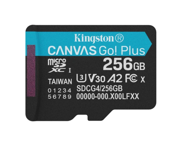 KINGSTON Memorijska kartica U3 V30 microSDXC 256GB Canvas Go Plus 200MB s A2 SDCG4 256GBSP