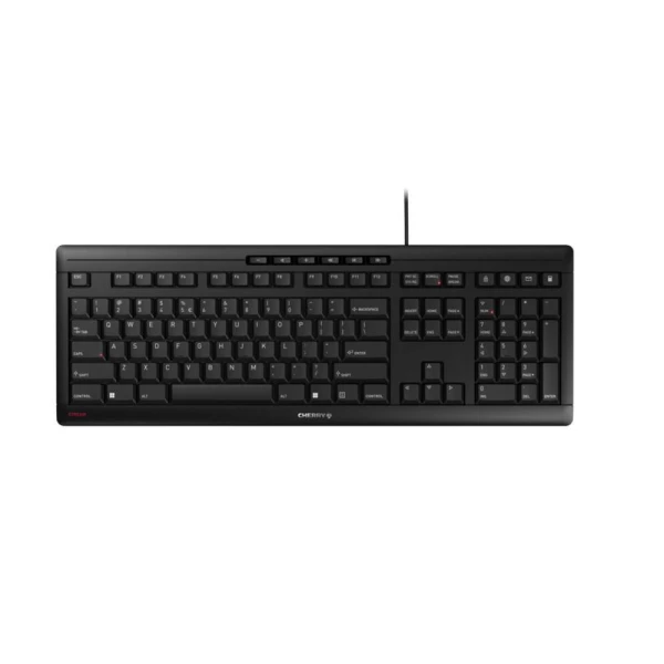 Tastatura->Cherry Stream Ultra tiha vodootporna tastatura USB crna