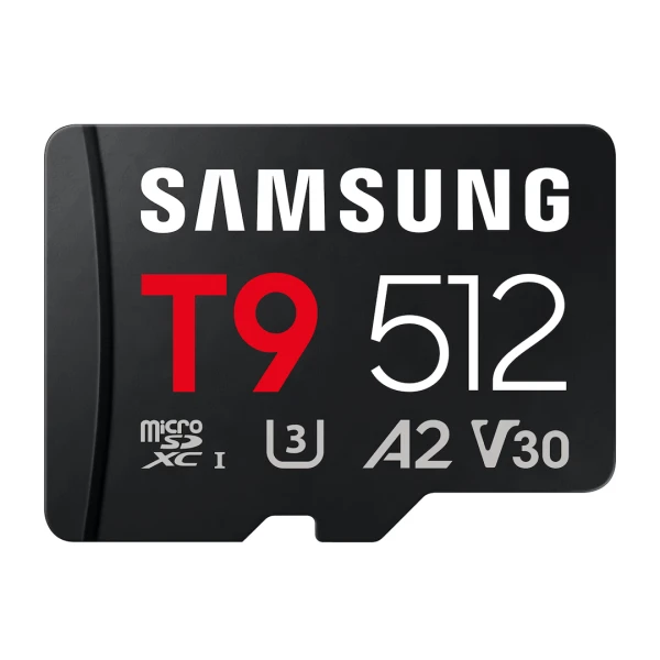 MicroSD 512GB, T9, SDXC, UHS-I U3 V30 A2, Read up to 200MB/s, Write up to 130MB/s,  for 4K and FullHD video recording ( MB-MH512T/WW ) 